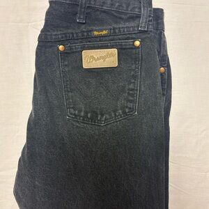 Mens Wrangler Western Jeans Black Wash 34x36 13MWZWK Regular Mexico Bootcut